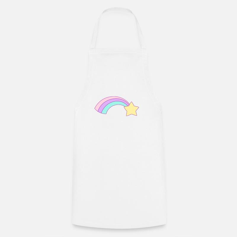 Regenbogen - Kochschürze - Weiß
