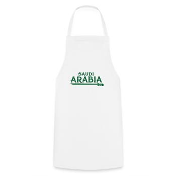 Champion du Monde de Football Fan d'Arabie Saoudite - Tablier de cuisine - blanc - Devant - AI Model Male 185 dark (185cm)