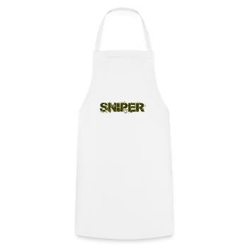 Sniper Army Green - Cooking Apron - white - Front - AI Model Male 185 dark (185cm)