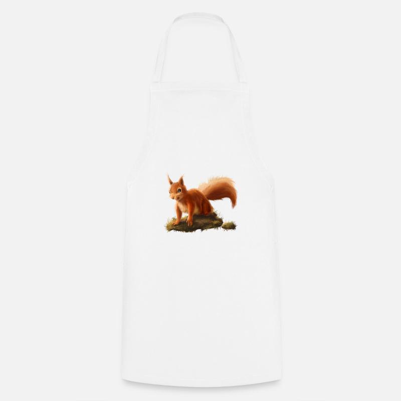 Little Squirrel - Cooking Apron - white
