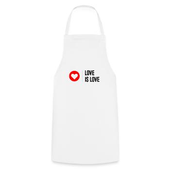 L'amour c'est l'amour - Tablier de cuisine - blanc - Devant - AI Model Male 185 dark (185cm)