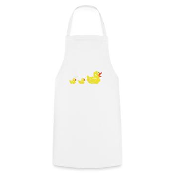Pixel ducks family mother chicks kid gift - Cooking Apron - white - Front - AI Model Male 185 dark (185cm)