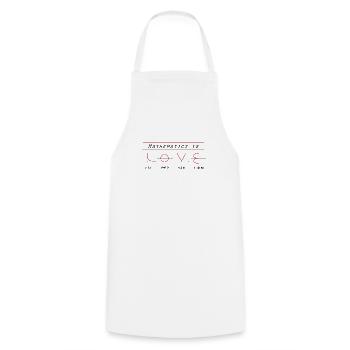 Mathematics Mathématiques Love Algebra Géométrie - Tablier de cuisine - blanc - Devant - AI Model Male 185 dark (185cm)