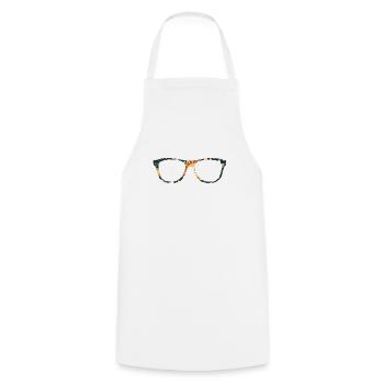 Brille - Kochschürze - Weiß - Vorne - AI Model Male 185 dark (185cm)