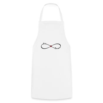 meilleurs amis pour toujours BFF Meilleurs amis Infinity 8 - Tablier de cuisine - blanc - Devant - AI Model Male 185 dark (185cm)