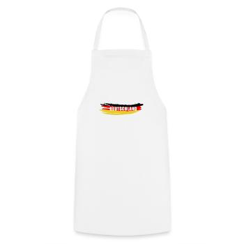 Germany vintage flag | Soccer flag - Cooking Apron - white - Front - AI Model Male 185 dark (185cm)