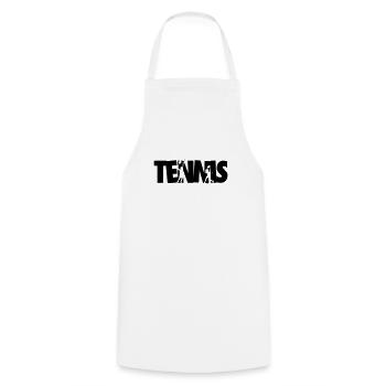 Joueur Drôle Cool Tennis - Tablier de cuisine - blanc - Devant - AI Model Male 185 dark (185cm)
