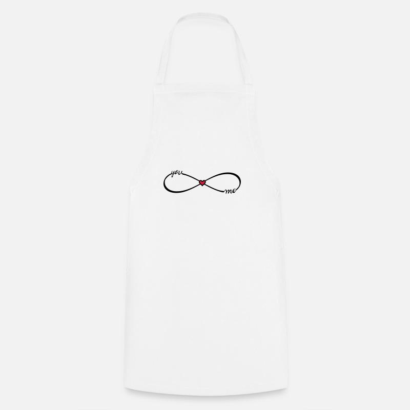 Infinity symbol you & me Infinity BFF - Cooking Apron - white