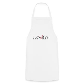 Perdant / amant - Tablier de cuisine - blanc - Devant - AI Model Male 185 dark (185cm)