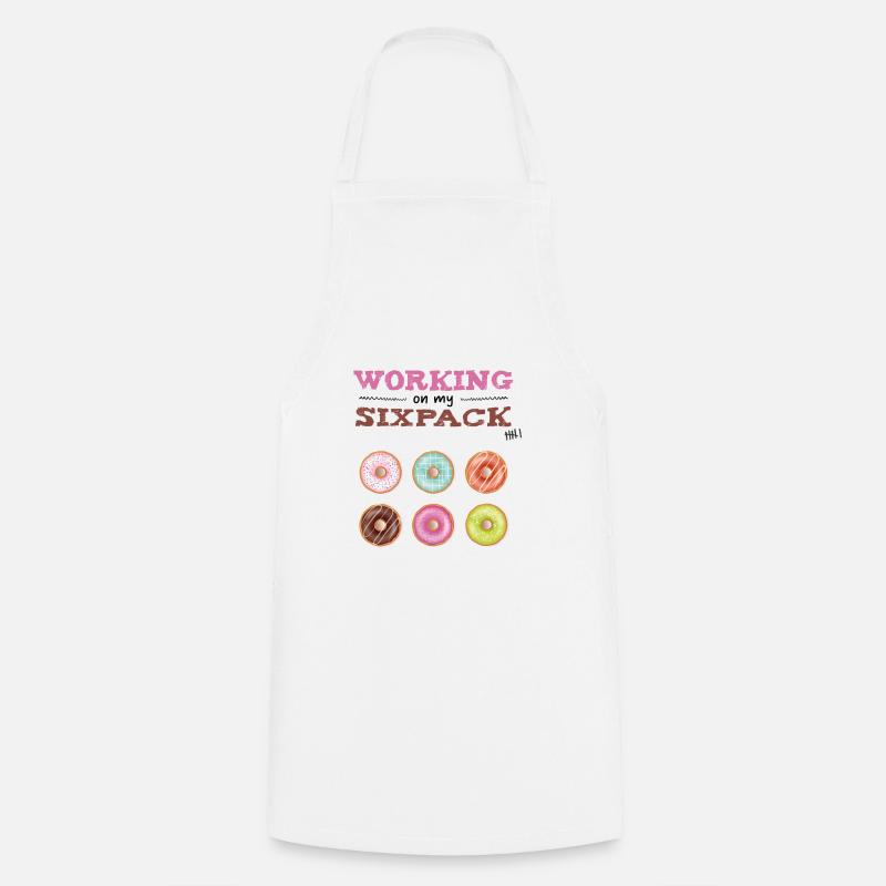 Travailler sur mon sixpack - Tablier de cuisine - blanc