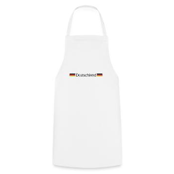 Allemagne - Fanshirt - 2018 - noir, rouge, or - Tablier de cuisine - blanc - Devant - AI Model Male 185 dark (185cm)