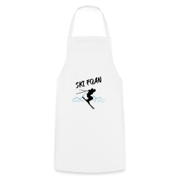Ski foan, Skifahren - Tablier de cuisine - blanc - Devant - AI Model Male 185 dark (185cm)