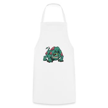 zombie dog - Cooking Apron - white - Front - AI Model Male 185 dark (185cm)