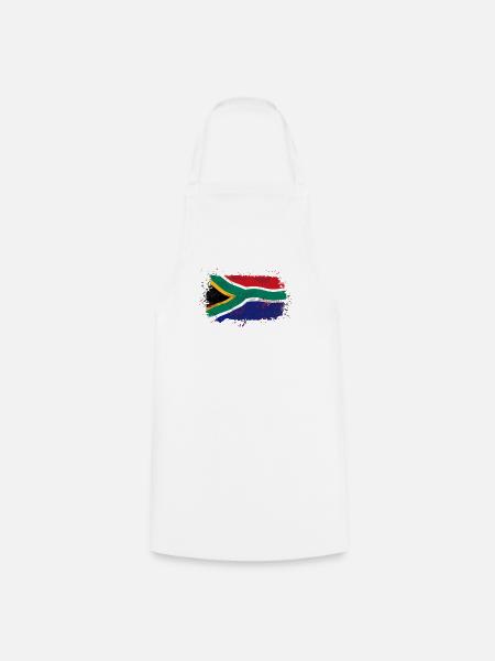 South Africa Flag - Kochschürze - Weiß