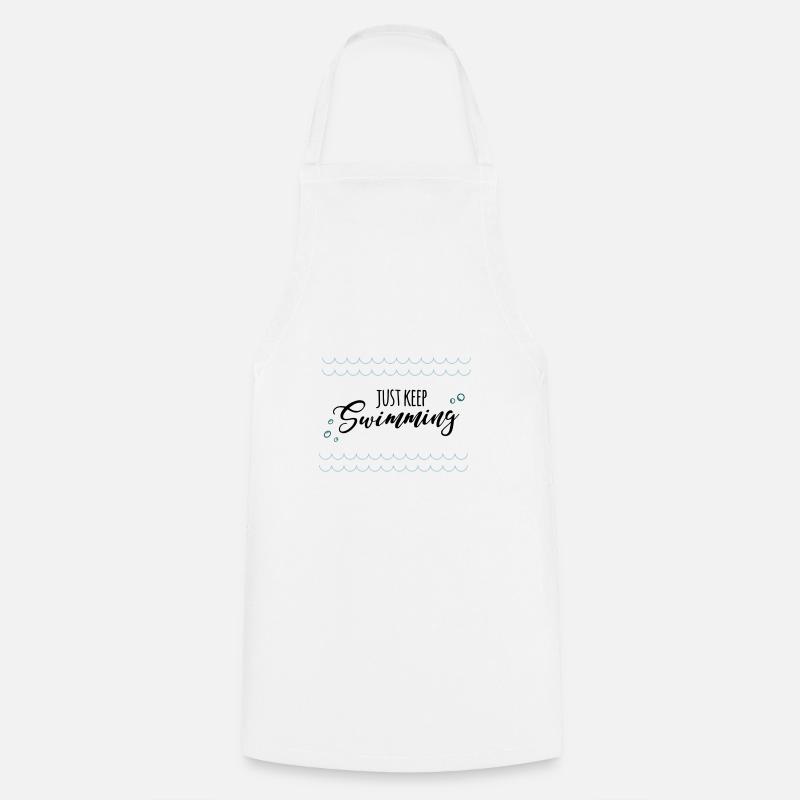 keep swimming - Cooking Apron - white