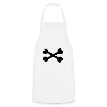 Os Croix chien symbole - Tablier de cuisine - blanc - Devant - AI Model Male 185 dark (185cm)