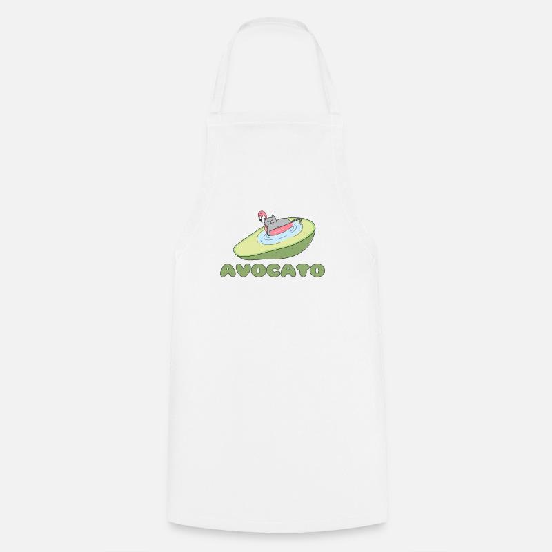 Avocato Cat Katze - Kochschürze - Weiß