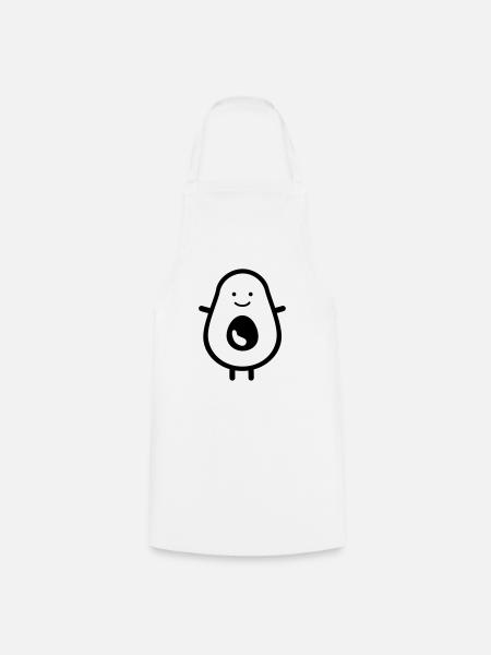 Avocado - Kochschürze - Weiß