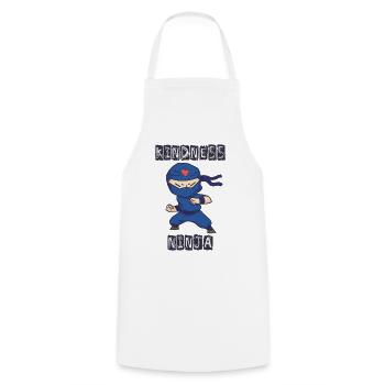Kindness Ninja, Fight against Bullying - Cooking Apron - white - Front - AI Model Male 185 dark (185cm)
