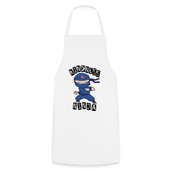 Kindness Ninja, Fight against Bullying - Cooking Apron - white - Front - AI Model Male 185 dark (185cm)