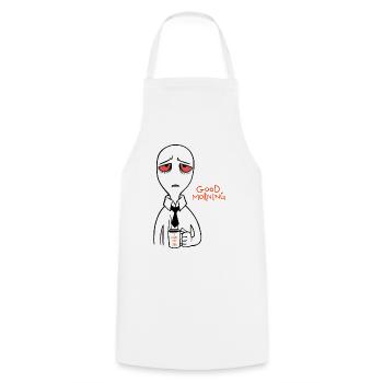 Good Morning Morning Grouch Night Owl Love Job - Cooking Apron - white - Front - AI Model Male 185 dark (185cm)