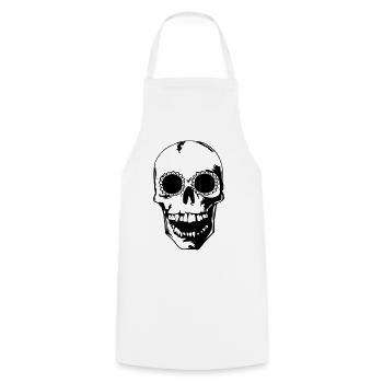 head skull Totenkopf bones beliebt sticker shirt - Kochschürze - Weiß - Vorne - AI Model Male 185 dark (185cm)