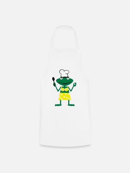 Cook frog - Kochschürze - Weiß