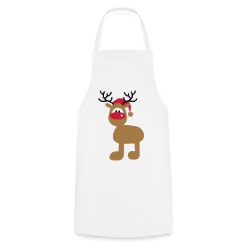 Weihnachten - Kochschürze - Weiß - Vorne - AI Model Male 185 dark (185cm)