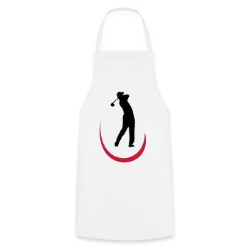 golf - Kochschürze - Weiß - Vorne - AI Model Male 185 dark (185cm)