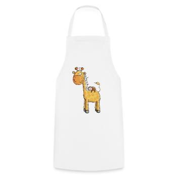 Cute Giraffe with Sloth I Wild Animal Comic - Cooking Apron - white - Front - AI Model Male 185 dark (185cm)