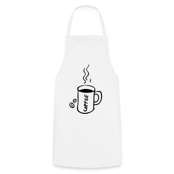 Tasse de café Coffee - Tablier de cuisine - blanc - Devant - AI Model Male 185 dark (185cm)