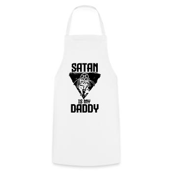 Satanism - Cooking Apron - white - Front - AI Model Male 185 dark (185cm)