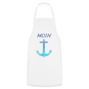 Moin - Kochschürze - Weiß - Vorne - AI Model Male 185 dark (185cm)