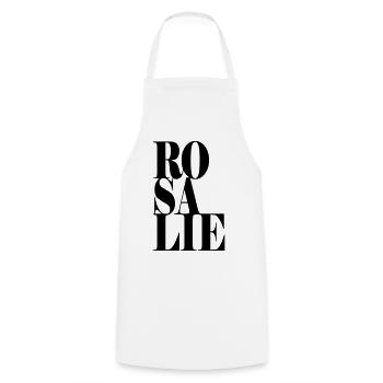 Rosalie Name Vorname Moderne Schrift Wort Art - Kochschürze - Weiß - Vorne - AI Model Male 185 dark (185cm)