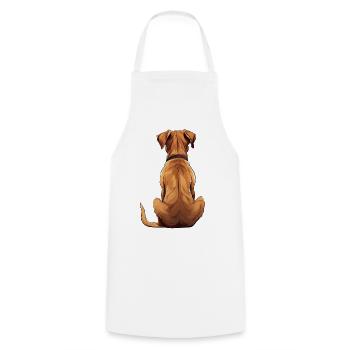 Rhodesian Ridgeback - Kochschürze - Weiß - Vorne - AI Model Male 185 dark (185cm)