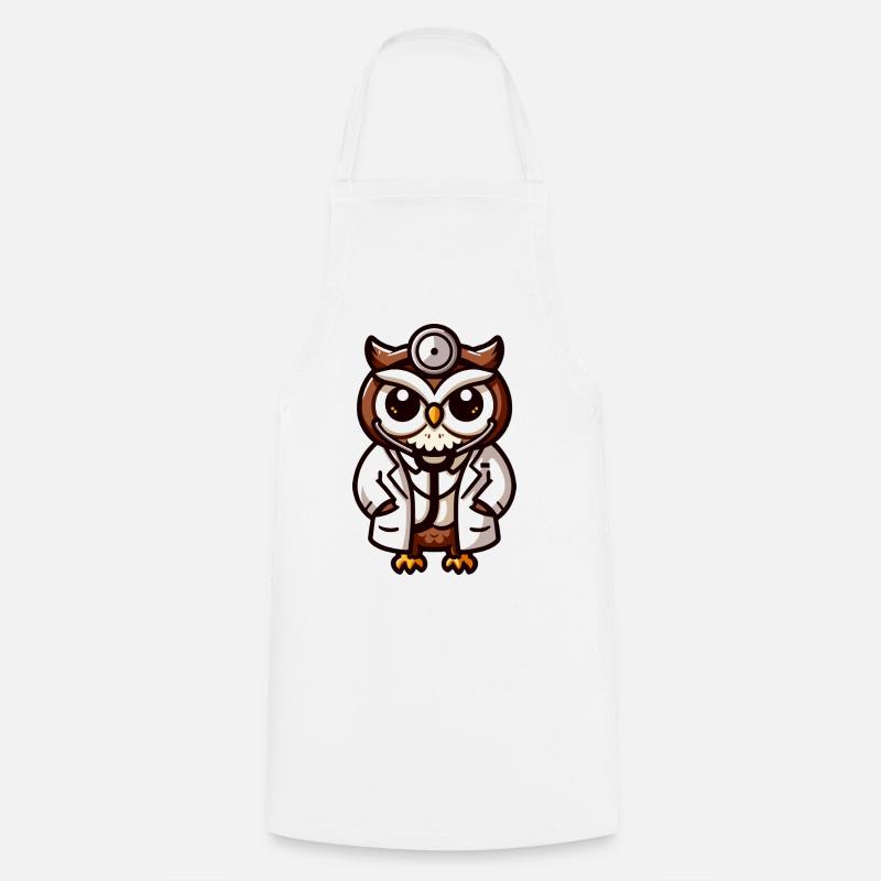 Mediwise Owl : le médecin à plumes - Tablier de cuisine - blanc