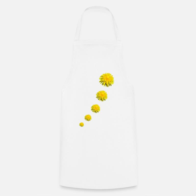 DANDELIONS II - Cooking Apron - white