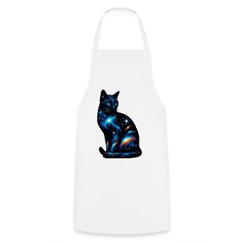 Cat - Cooking Apron - white - Front - AI Model Male 185 dark (185cm)