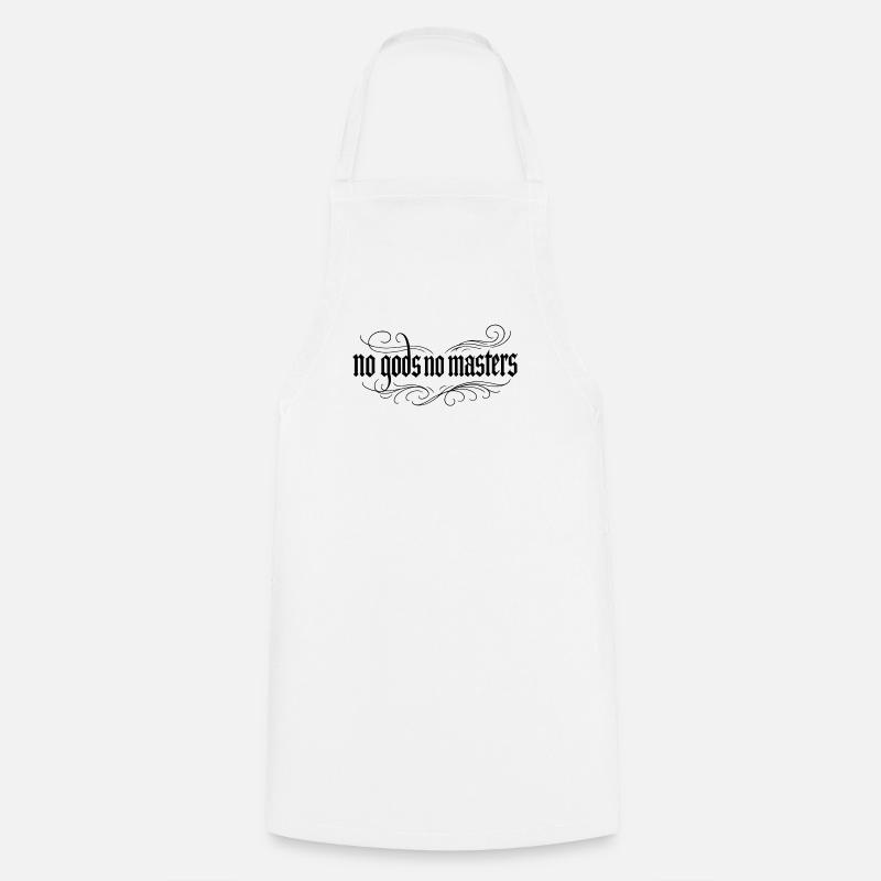 Pas de dieux, pas de maîtres Gothique - Tablier de cuisine - blanc