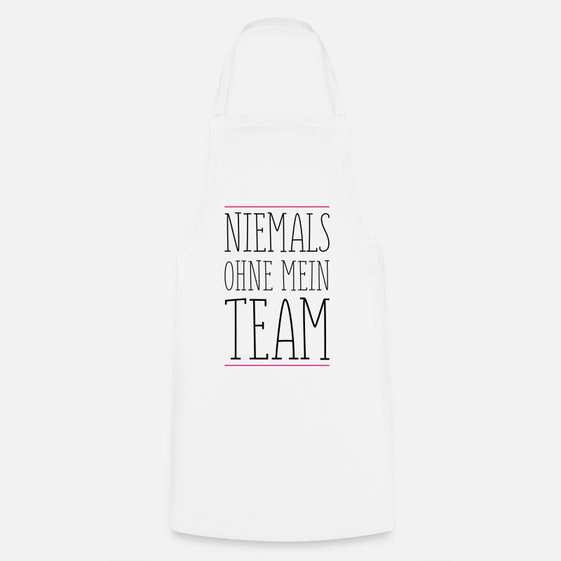 niemals_ohne_team_01 - Tablier de cuisine - blanc