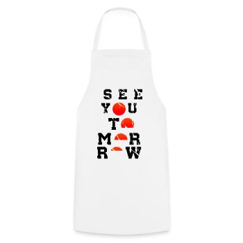 See You Tomorrow Inspiration Art Japon - Tablier de cuisine - blanc - Devant - AI Model Male 185 dark (185cm)