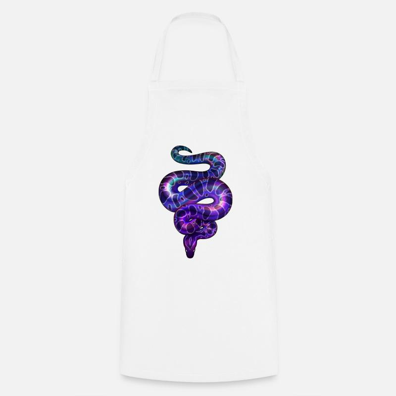 Neon Snake Violet - Cooking Apron - white