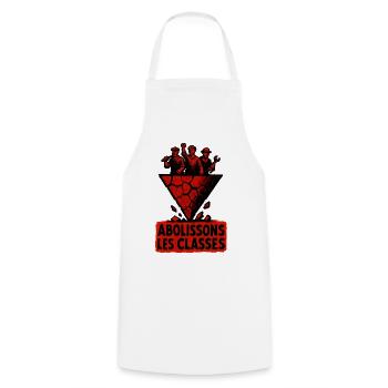 Abolissons Les Classes Sociale Lutte Politique - Tablier de cuisine - blanc - Devant - AI Model Male 185 dark (185cm)