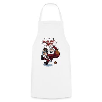 Noël de l’escalade du Père Noël - Tablier de cuisine - blanc - Devant - AI Model Male 185 dark (185cm)