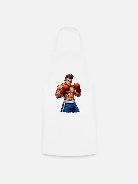 Boxer Boxing Kämpfer - Kochschürze - Weiß