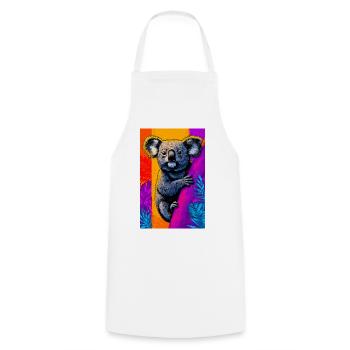 Koala - Cooking Apron - white - Front - AI Model Male 185 dark (185cm)
