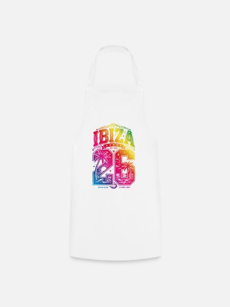 Ibiza 26 Bunt 2026 - Kochschürze - Weiß
