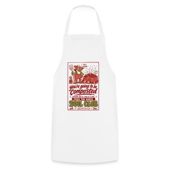 Urban Gardening Soil Club Feed The Earth - Cooking Apron - white - Front - AI Model Male 185 dark (185cm)