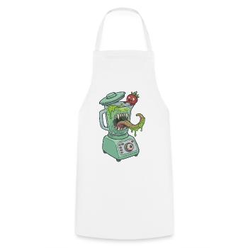 Monster Standmixer - Kochschürze - Weiß - Vorne - AI Model Male 185 dark (185cm)