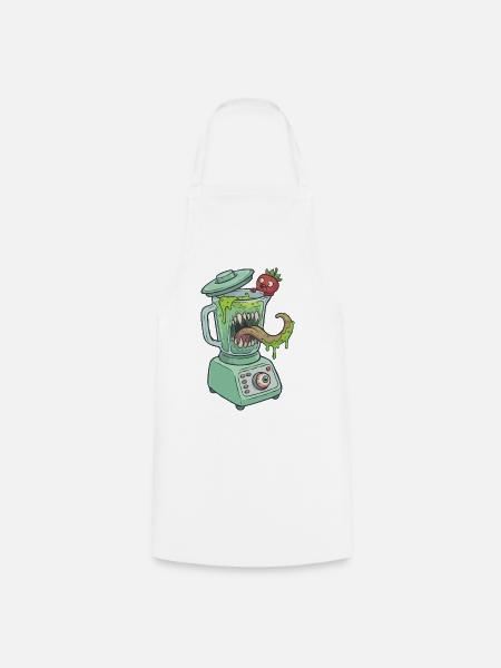 Monster Standmixer - Kochschürze - Weiß